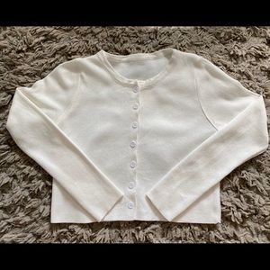 White long sleeved cardigan